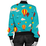 Hot Air Balloon Sky Pattern Women'S Bomber Jacket