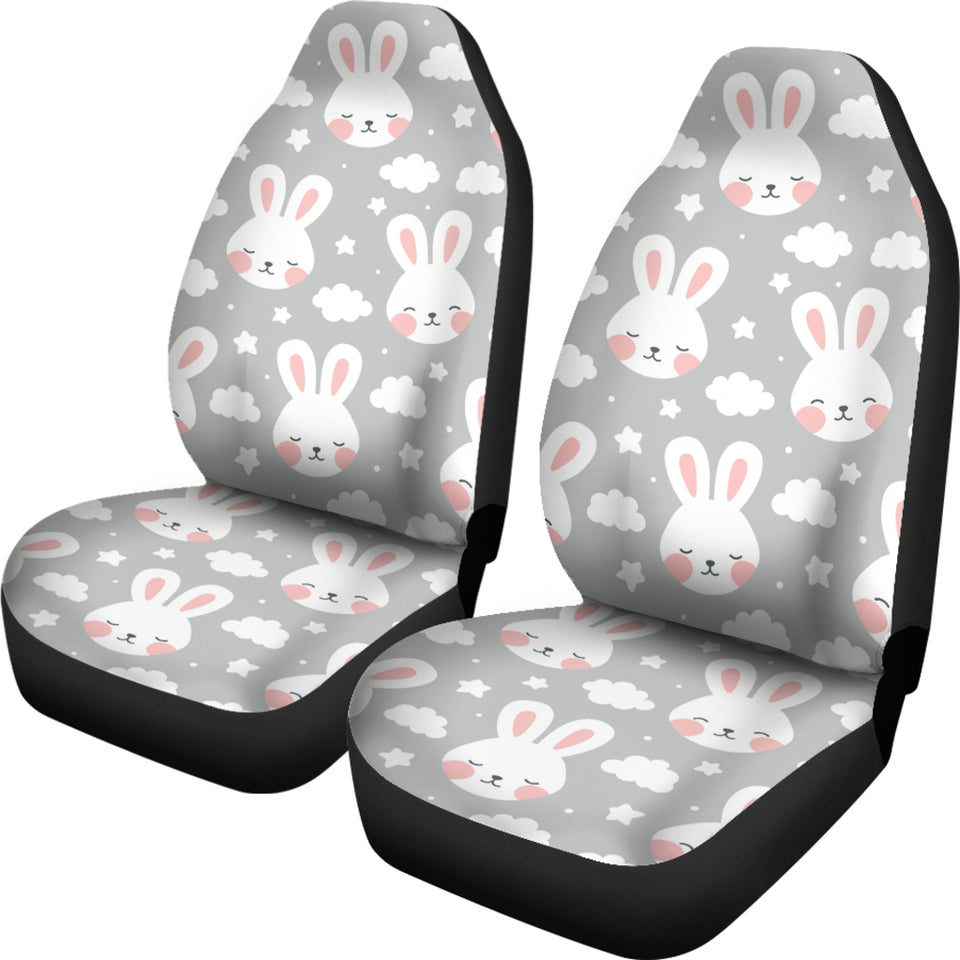 Rabbit Cloud Pattern  Universal Fit Car Seat Covers