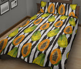 papaya design pattern Quilt Bed Set
