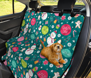 Snowman Bird Decorative Elements Christmas Pattern Dog Car Seat Covers