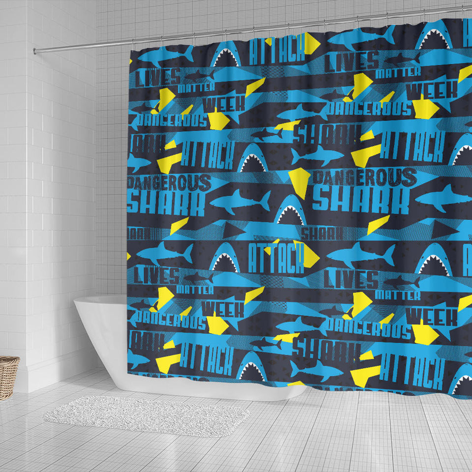 Shark Dangerous Shower Curtain Fulfilled In US