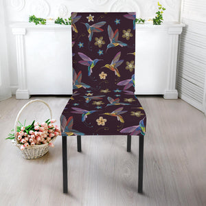 Hummingbird Pattern Print Design 04 Dining Chair Slipcover