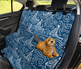 Hand Drawn Sailboat Pattern Dog Car Seat Covers