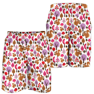 Squirrel Pattern Print Design 02 Men Shorts