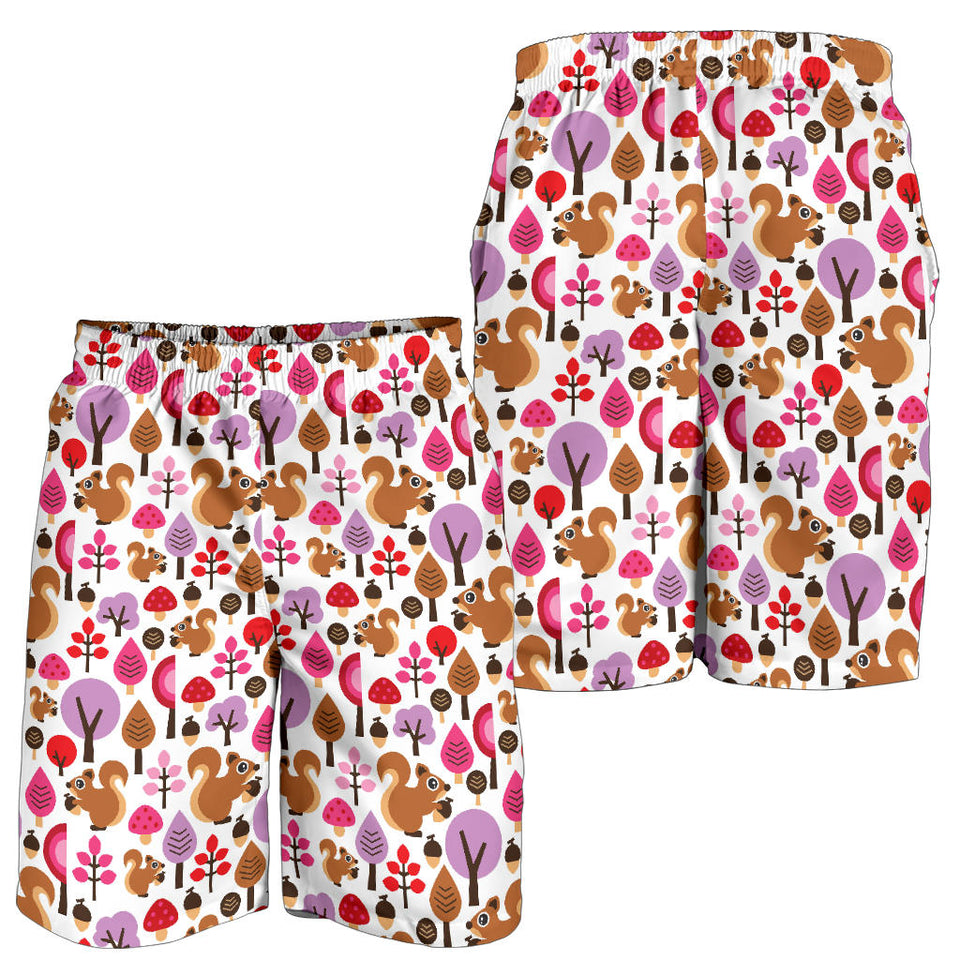 Squirrel Pattern Print Design 02 Men Shorts