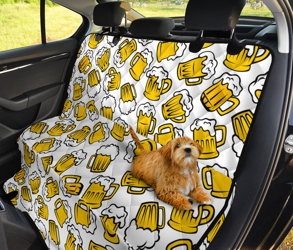 Beer Design Pattern Dog Car Seat Covers