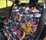 Blue Red Dragon Cloud Pattern Dog Car Seat Covers
