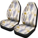 Lavender Modern Pattern Blackground Universal Fit Car Seat Covers