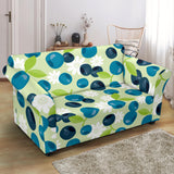 Blueberry Flower Pattern Loveseat Couch Slipcover