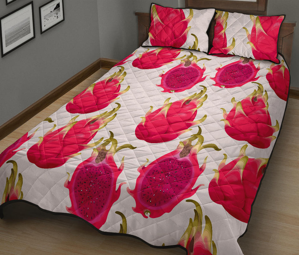 dragon fruits design pattern Quilt Bed Set