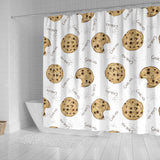 Sketch Style Cookie Pattern Shower Curtain Fulfilled In US