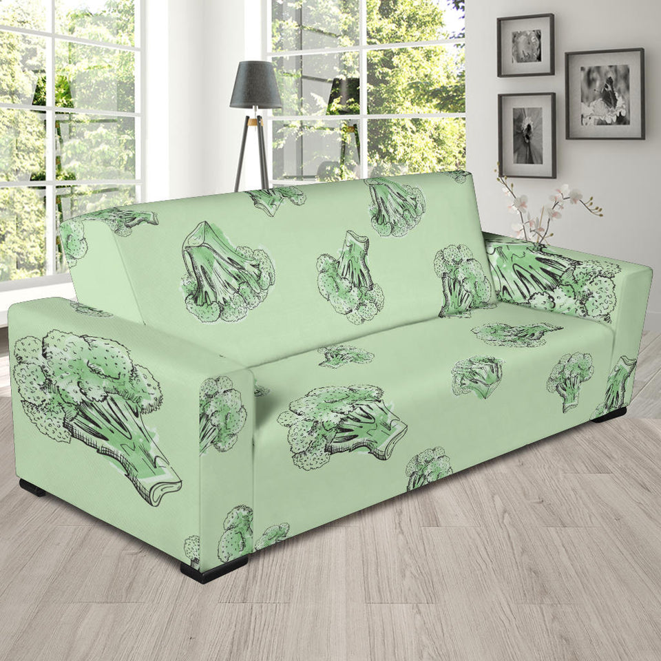 Broccoli Sketch Pattern Sofa Slipcover