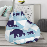 Polar Bear Winter Snow Pattern Bean Bag Cover