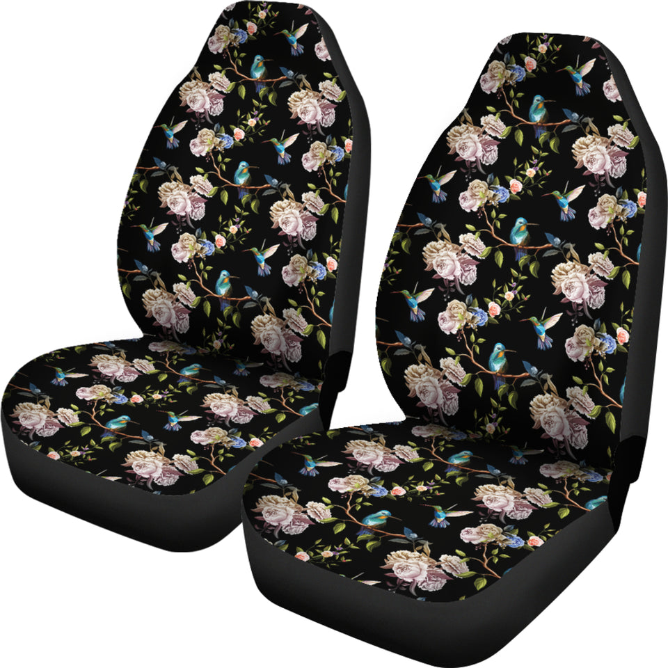 Hummingbird Pattern Print Design 03 Universal Fit Car Seat Covers