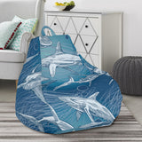 Shark Hand Drawn Bean Bag Cover