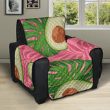 Avocado slices leaves pink back ground Recliner Cover Protector