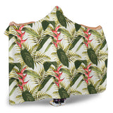 Heliconia Pattern Hooded Blanket
