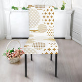 Beautiful Gold Japanese Pattern Dining Chair Slipcover