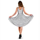 Arabic Star Pattern Sleeveless Midi Dress