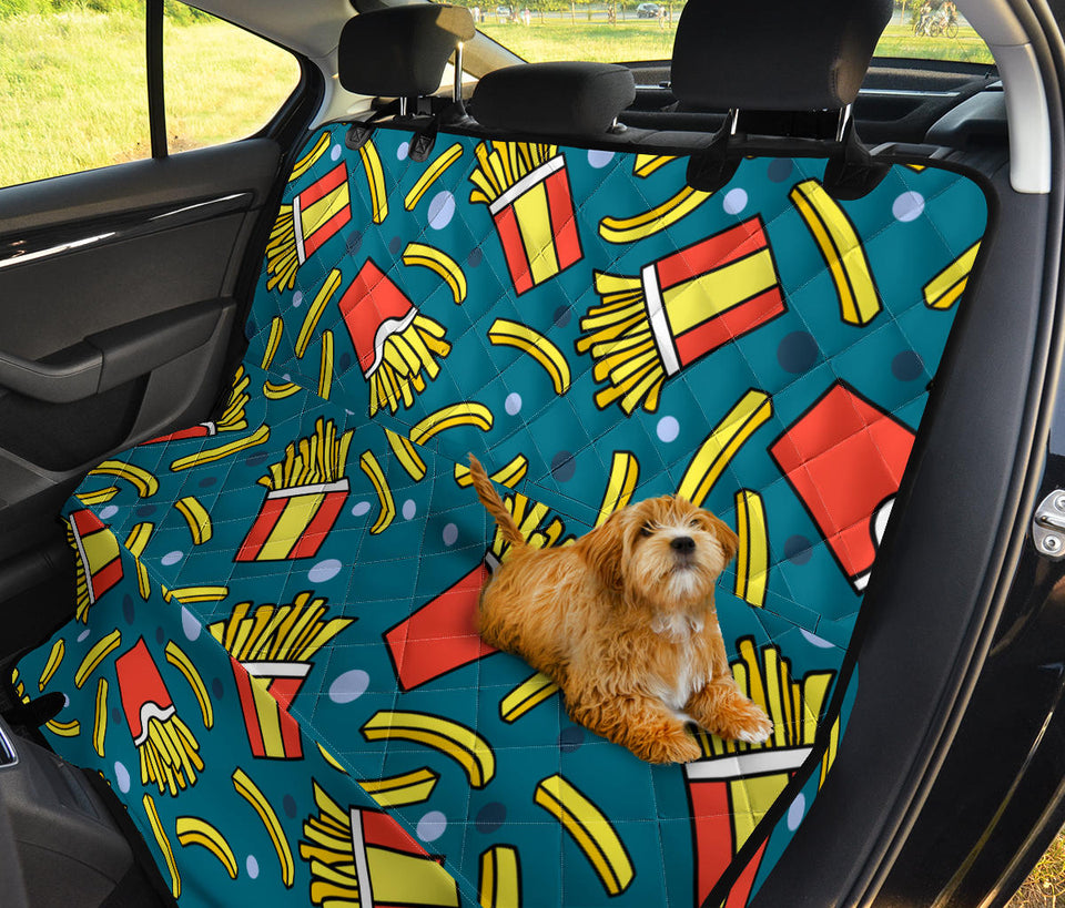 French Fries Red Paper Box Pattern Dog Car Seat Covers