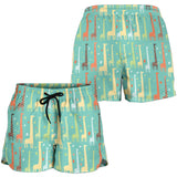 Giraffe Pattern Print Design 01 Women Shorts