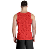 strawberry pattern red background Men Tank Top