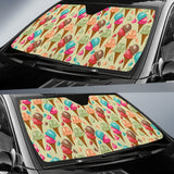 Colorful Ice Cream Pattern Car Sun Shade