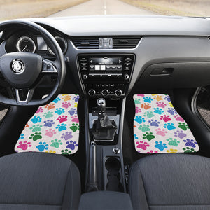 Dog Paws Pattern Print Design 01 Front Car Mats