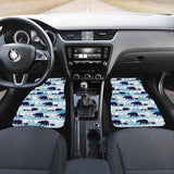 Polar Bear Winter Snow Pattern Front Car Mats