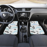 Cute Dolphins Childish Style Pattern Front And Back Car Mats