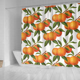 Oranges Pattern Background Shower Curtain Fulfilled In US