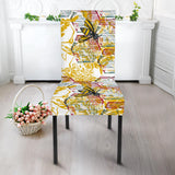 Cool Bee Honeycomb Leaves Pattern Dining Chair Slipcover