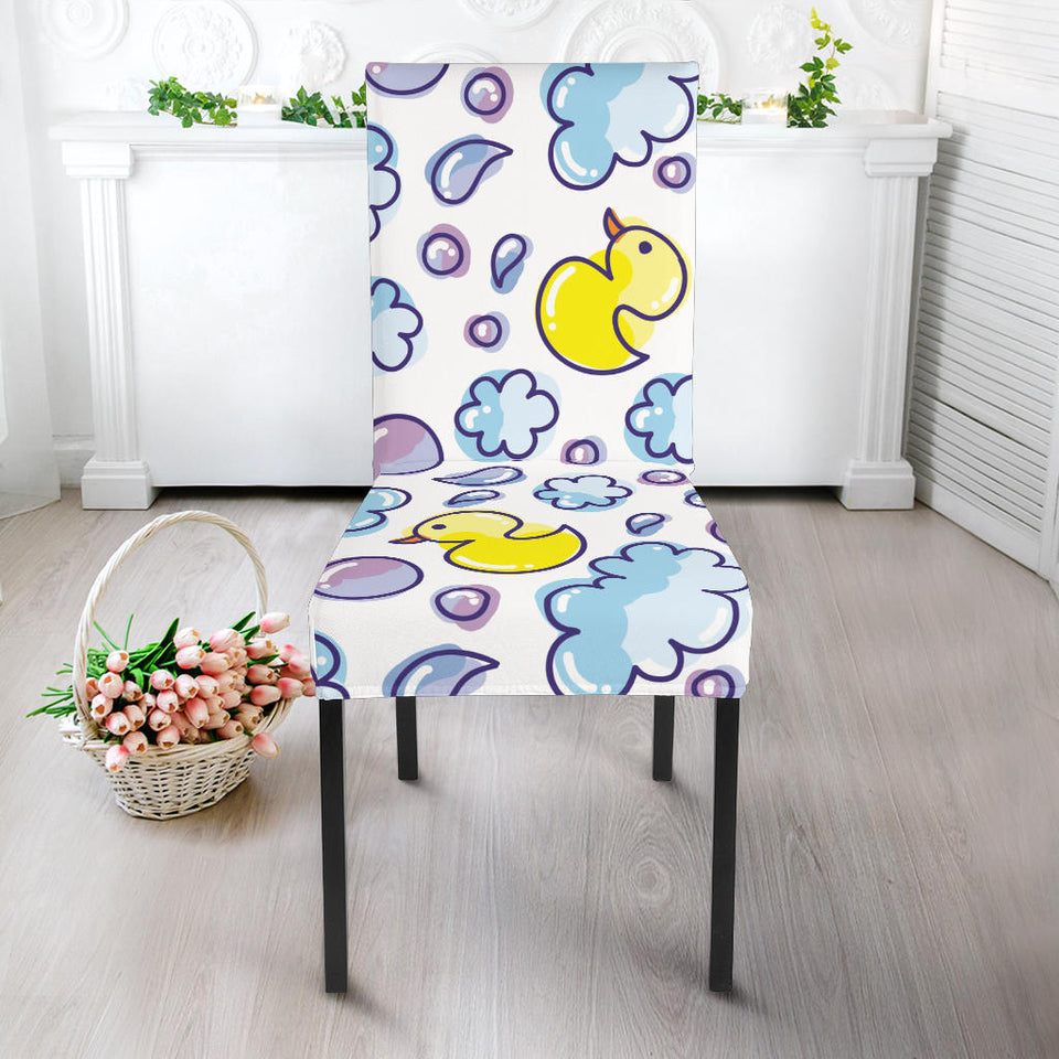 Duck Toy Pattern Print Design 01 Dining Chair Slipcover