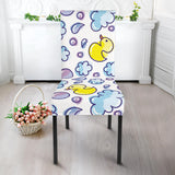 Duck Toy Pattern Print Design 01 Dining Chair Slipcover