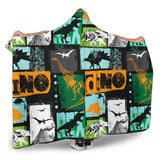 Dinosaurs Print Pattern Hooded Blanket