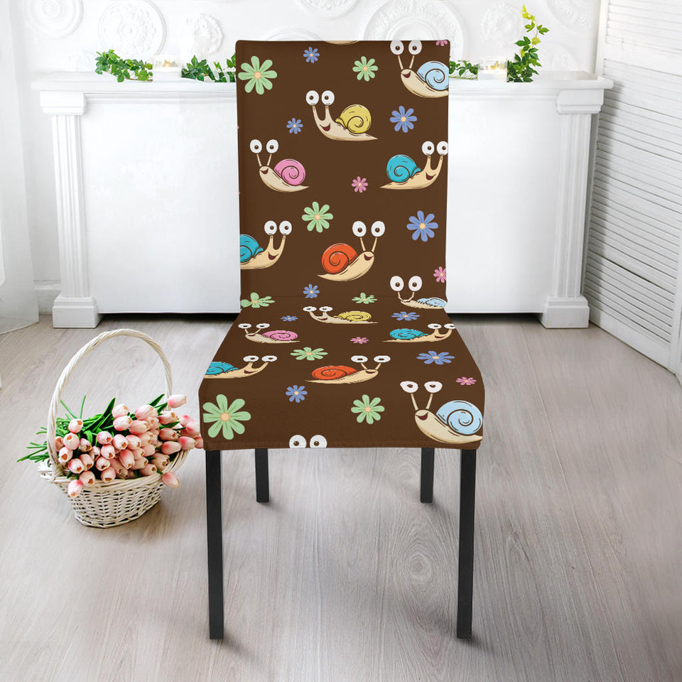 Snail Pattern Print Design 03 Dining Chair Slipcover