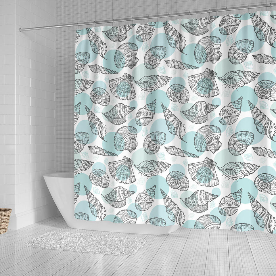 Shell Polynesian Tribal  Shower Curtain Fulfilled In US