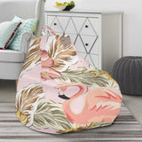 Pink Flamingo Birds Pineapples Hibiscus Flower Pattern Bean Bag Cover