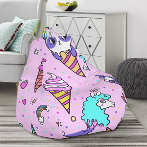 Cute Ice Cream Cone Animal Pattern Bean Bag Cover