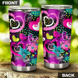 Heart Dot Wave Star Creative Design Pattern Tumbler