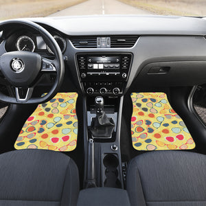 Sun Glasses Pattern Print Design 05 Front and Back Car Mats