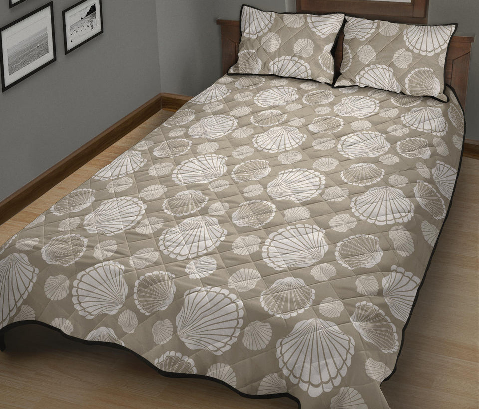 Scallop shell pattern Quilt Bed Set