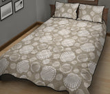 Scallop shell pattern Quilt Bed Set