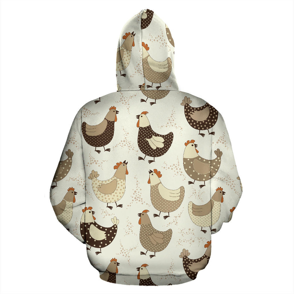 Cute Rooster Chicken Cock Men Women Pullover Hoodie