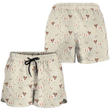 Jack Russel Pattern Print Design 02 Women Shorts