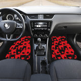 Casino Cards Suits Pattern Print Design 02 Front and Back Car Mats
