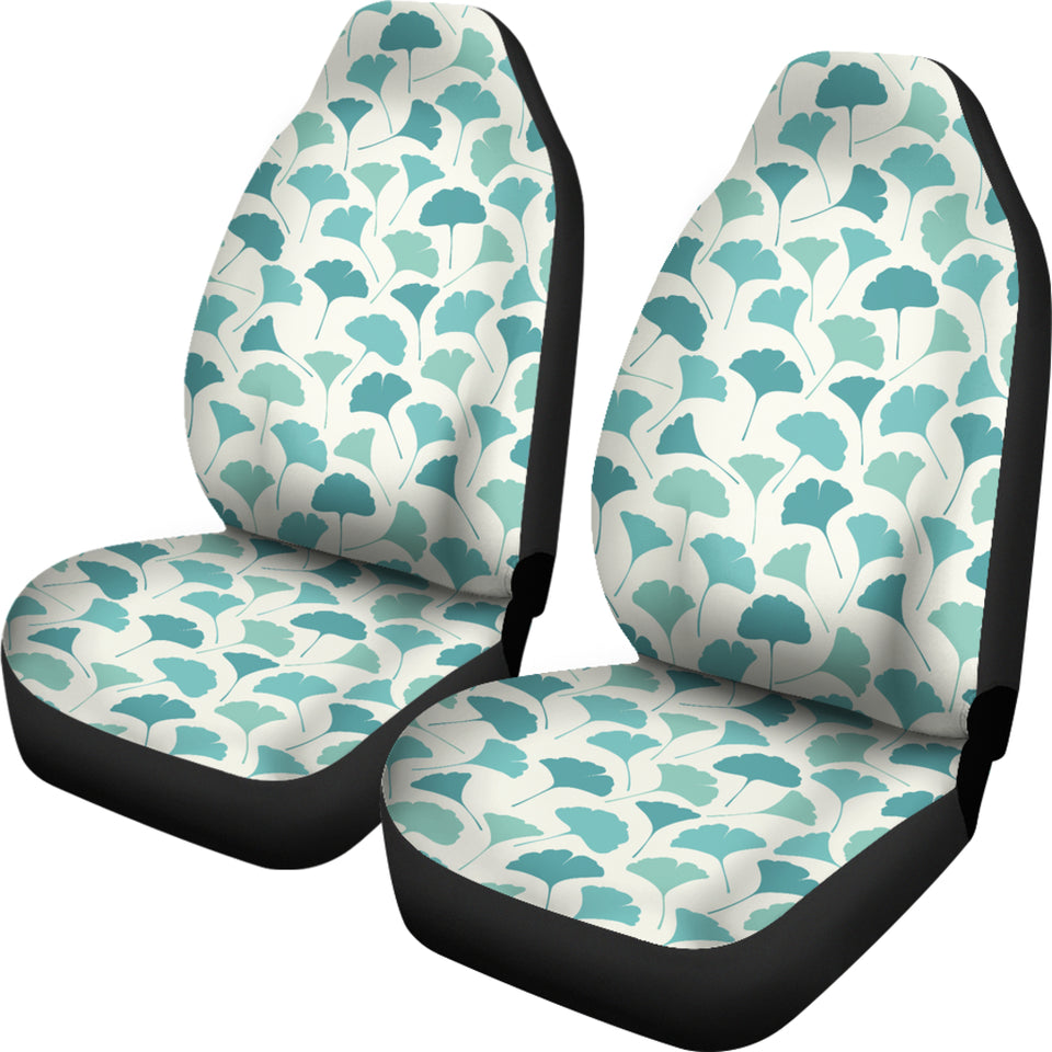 Green Ginkgo Leaves Pattern Universal Fit Car Seat Covers
