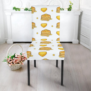 Pancake Pattern Print Design 03 Dining Chair Slipcover