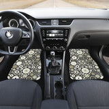 Gear Pattern Print Design 02 Front and Back Car Mats