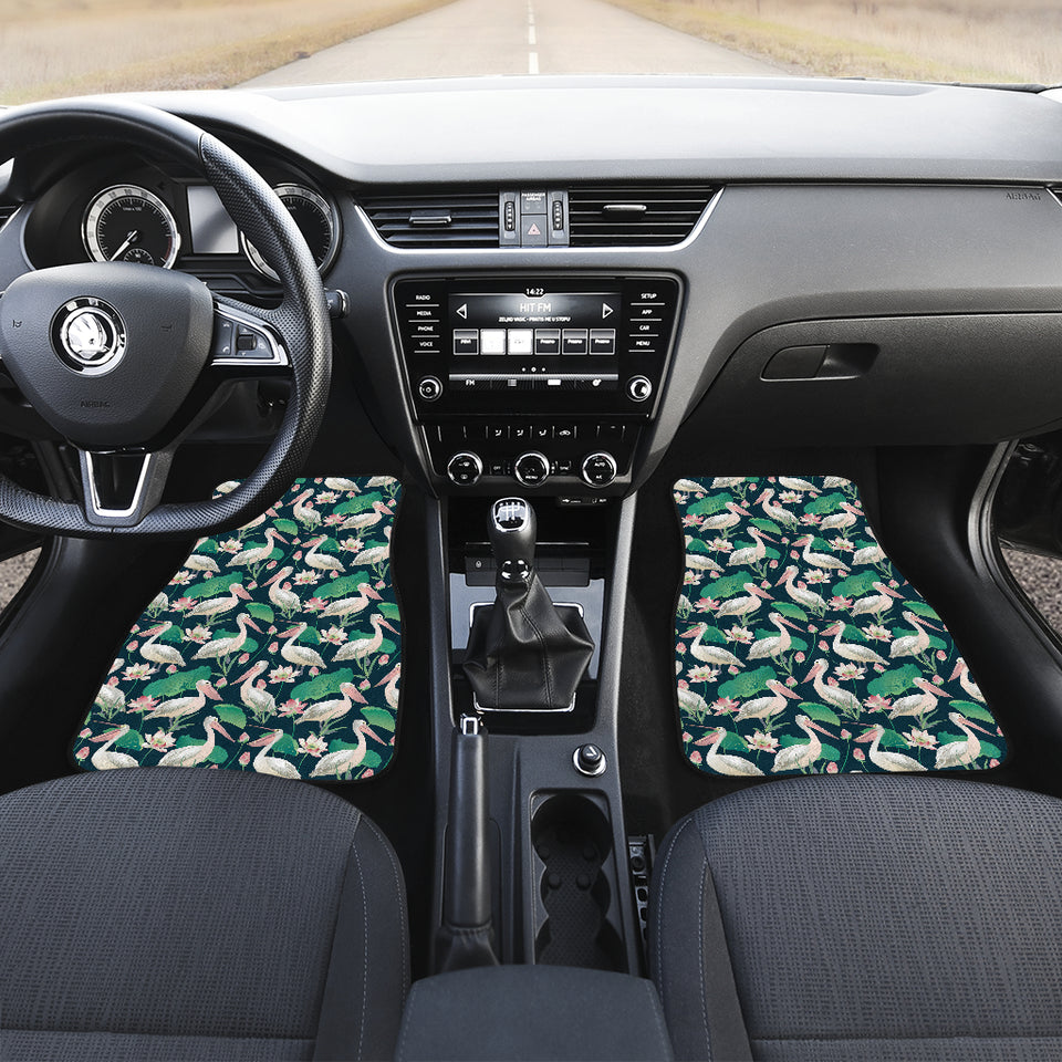 Pelican Pattern Print Design 03 Front and Back Car Mats